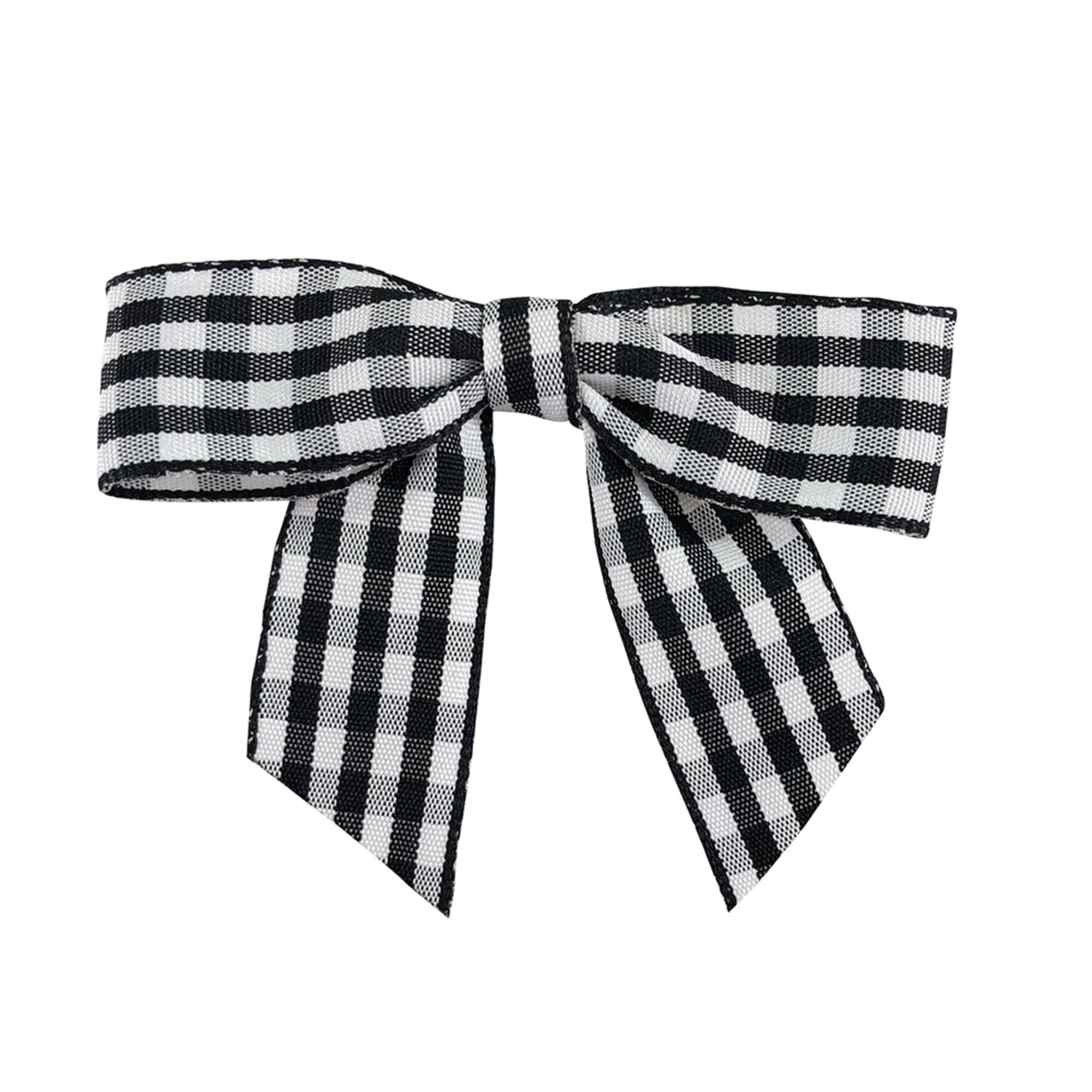 JAM Paper 7/8" Gingham Check Twist Tie Bows